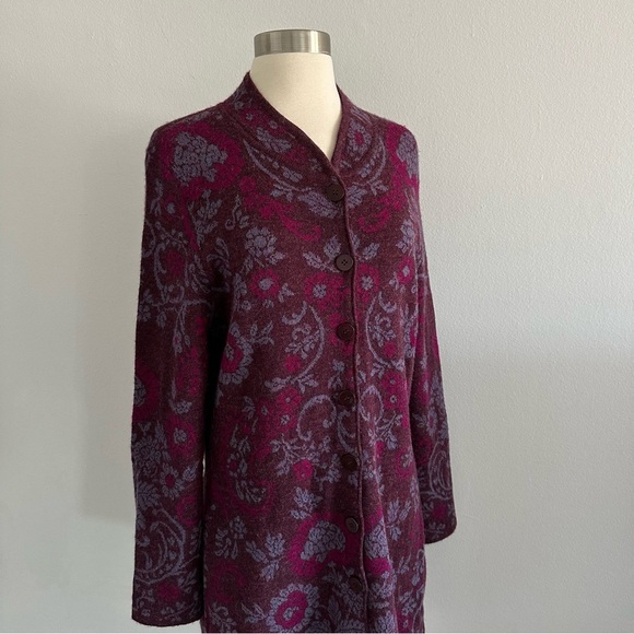 Novica Floral 100% Baby Alpaca Cardigan From Peru “Dream Garden In M… - Picture 7 of 14
